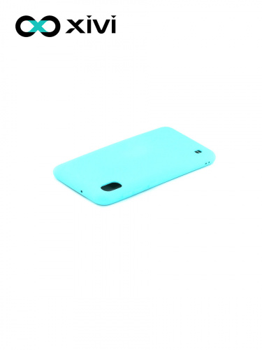 Накладка задняя Xivi для SAMSUNG Galaxy A10 A105, Silicon Case, силикон, матовая, №8, цвет голубой 4