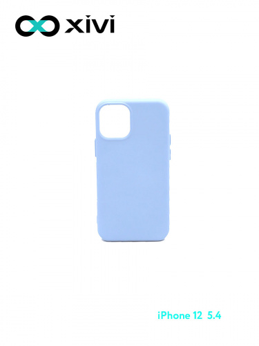 Накладка задняя Xivi для APPLE iPhone 12 5.4, Silicon Case, силикон, матовая, №42, цвет сиреневый 1