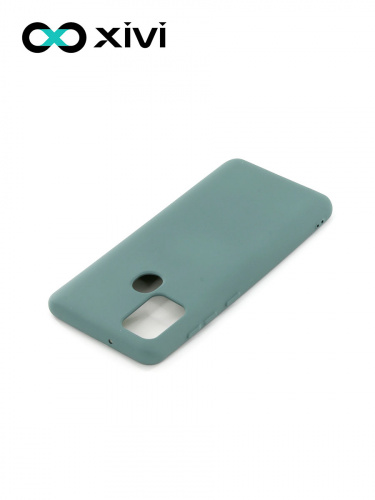Накладка задняя Xivi для SAMSUNG Galaxy A21S, Silicon Case, силикон, матовая, №56, цвет зелёный 4