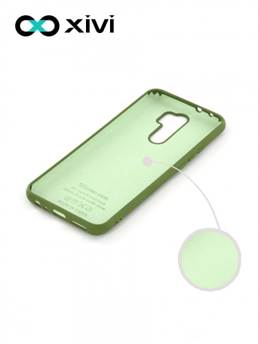 Накладка задняя Xivi для XIAOMI Redmi 9, Silicon Case, силикон, матовая, №57, цвет зелёный 2
