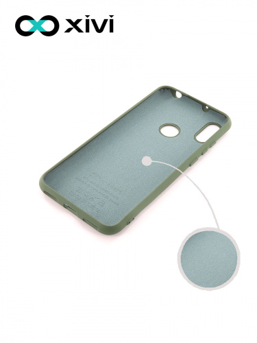 Накладка задняя Xivi для HUAWEI Y6 PRIME 2019 Y6S, Silicon Case, силикон, матовая, №59, цвет темно-зеленый 2