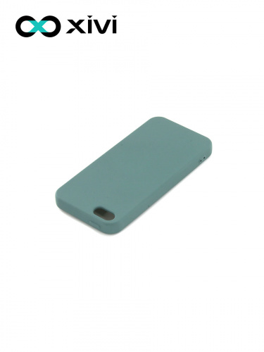 Накладка задняя Xivi для APPLE iPhone 5 5S SE, Silicon Case, силикон, матовая, №56, цвет зелёный 4