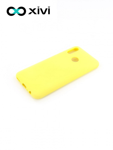 Накладка задняя Xivi для HUAWEI P Smart (2019), Silicon Case, силикон, матовая, №41, цвет жёлтый 3