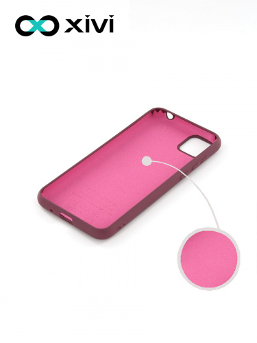 Накладка задняя Xivi для HUAWEI Y5P 2020 HONOR9S, Silicon Case, силикон, матовая, №73, цвет винный 2