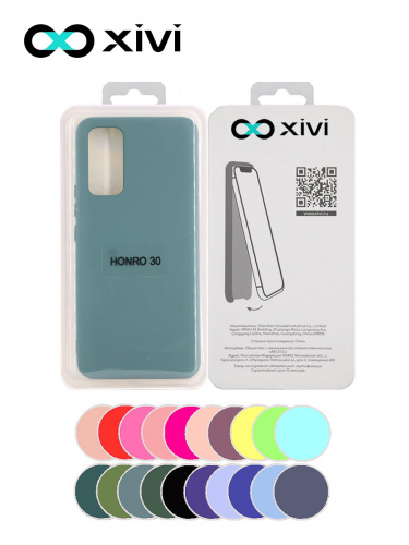 Накладка задняя Xivi для HUAWEI Honor 30 , Silicon Case, силикон, матовая, №56, цвет зелёный 5