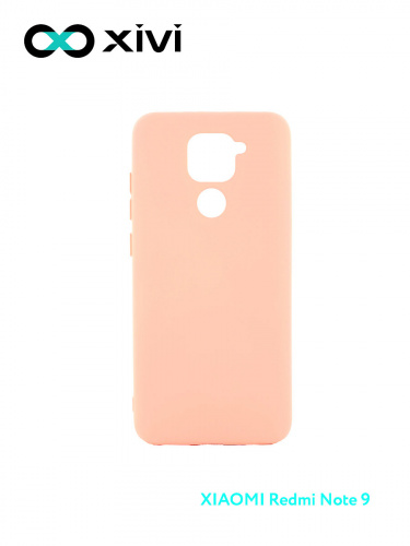 Накладка задняя Xivi для XIAOMI REDMI NOTE 9, Silicon Case, силикон, матовая, №30, цвет розовый 1