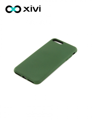 Накладка задняя Xivi для APPLE iPhone 7 8 Plus, Silicon Case, силикон, матовая, №59, цвет темно-зеленый 3