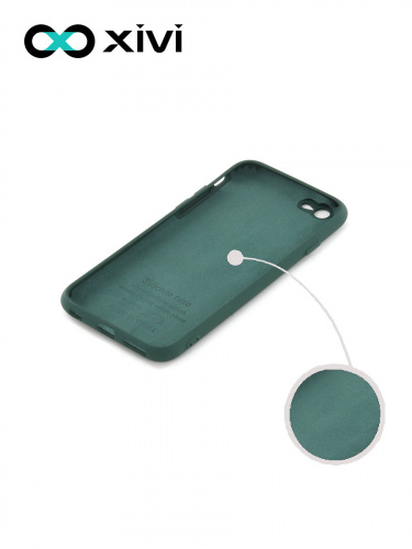 Накладка задняя Xivi для APPLE iPhone 6 6S (4.7), Silicon Case, силикон, матовая, №46, цвет изумрудный 2