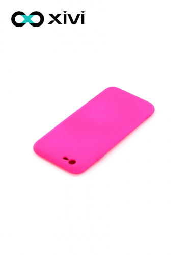 Накладка задняя Xivi для APPLE iPhone 6 6S (4.7), Silicon Case, силикон, матовая, №64, цвет фуксия 4