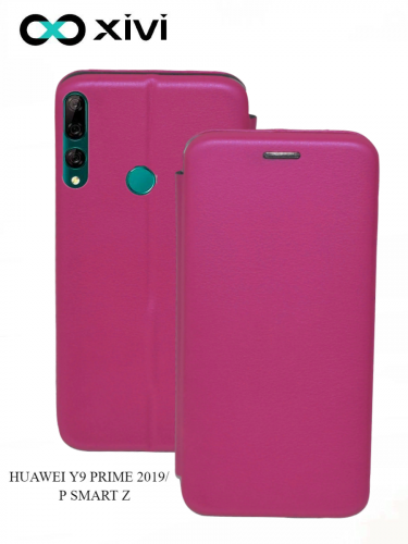 Чехол-книжка Xivi для HUAWEI Y9 PRIME 2019P SMART Z, Fashion Case, на магните, экокожа, цвет ярко-розовый 1