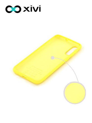 Накладка задняя Xivi для SAMSUNG Galaxy A50 A30S A50S, Silicon Case, силикон, матовая, №41, цвет жёлтый 2