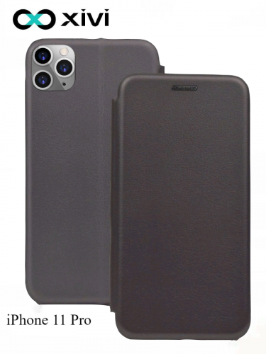 Чехол-книжка Xivi для APPLE iPhone 11 Pro, Fashion Case, на магните, экокожа, цвет серый 1