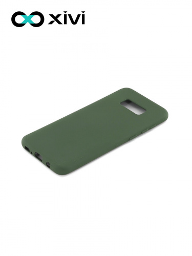Накладка задняя Xivi для SAMSUNG Galaxy S8 Plus, Silicon Case, силикон, матовая, №59, цвет темно-зеленый 3