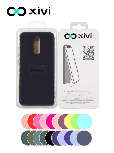 Накладка задняя Xivi для XIAOMI Redmi 8, Silicon Case, силикон, матовая, №1, цвет чёрный 5