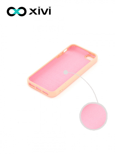 Накладка задняя Xivi для APPLE iPhone 5 5S SE, Silicon Case, силикон, матовая, №30, цвет розовый 2