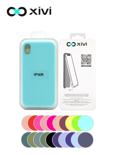 Накладка задняя Xivi для APPLE iPhone XR, Silicon Case, силикон, матовая, №8, цвет голубой 5