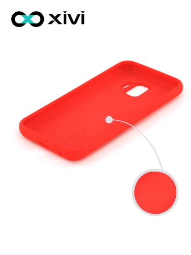 Накладка задняя Xivi для SAMSUNG Galaxy J2 CORE J260, Silicon Case, силикон, матовая, №4, цвет морковный 2