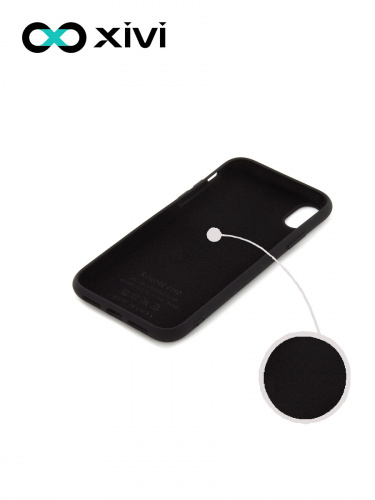 Накладка задняя Xivi для APPLE iPhone XR, Silicon Case, силикон, матовая, №1, цвет чёрный 2