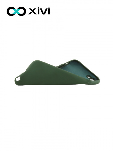 Накладка задняя Xivi для APPLE iPhone 6 6S (4.7), Silicon Case, силикон, матовая, №59, цвет темно-зеленый 6