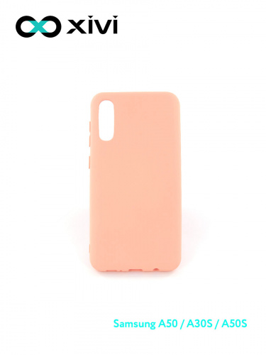 Накладка задняя Xivi для SAMSUNG Galaxy A50 A30S A50S, Silicon Case, силикон, матовая, №39, цвет бежевый 1