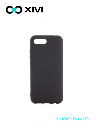 Накладка задняя Xivi для HUAWEI Honor 10, Silicon Case, силикон, матовая, №1, цвет чёрный 1