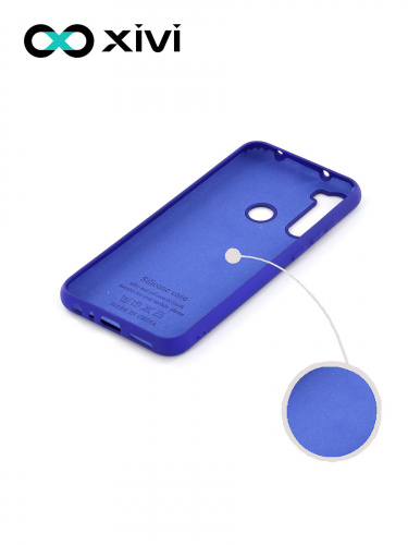 Накладка задняя Xivi для XIAOMI Redmi Note 8T, Silicon Case, силикон, матовая, №47, цвет синий 2
