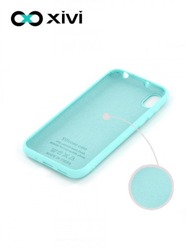 Накладка задняя Xivi для HUAWEI Y5 (2019) 8S, Silicon Case, силикон, матовая, №8, цвет голубой 2