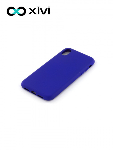 Накладка задняя Xivi для APPLE iPhone XR, Silicon Case, силикон, матовая, №47, цвет синий 3