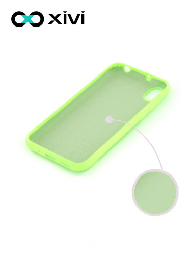 Накладка задняя Xivi для HUAWEI Y5 (2019) 8S, Silicon Case, силикон, матовая, №61, цвет салатовый 2