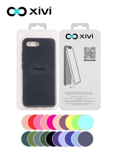 Накладка задняя Xivi для HUAWEI Honor 10, Silicon Case, силикон, матовая, №1, цвет чёрный 5