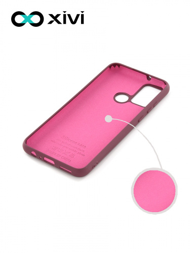 Накладка задняя Xivi для HUAWEI Honor 9A, Silicon Case, силикон, матовая, №73, цвет винный 2