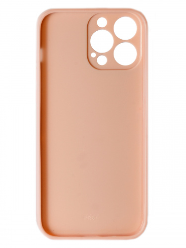 Накладка задняя для iPhone 13 Pro, имитация стекла, глянец, защита камеры, розовый