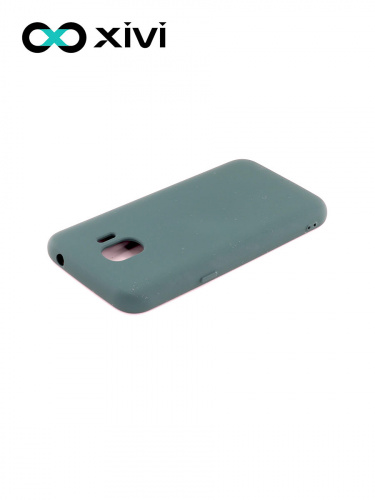 Накладка задняя Xivi для SAMSUNG Galaxy J2 2018 J250G, Silicon Case, силикон, матовая, №46, цвет изумрудный 4