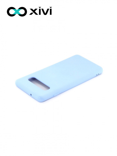 Накладка задняя Xivi для SAMSUNG  Galaxy S10, Silicon Case, силикон, матовая, №42, цвет сиреневый 4