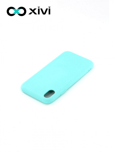 Накладка задняя Xivi для APPLE iPhone XR, Silicon Case, силикон, матовая, №8, цвет голубой 4
