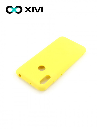 Накладка задняя Xivi для HUAWEI Y6 PRIME 2019 Y6S, Silicon Case, силикон, матовая, №41, цвет жёлтый 4