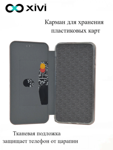 Чехол-книжка Xivi для SAMSUNG Galaxy A41, Fashion Case, на магните, экокожа, цвет розовое золото 3