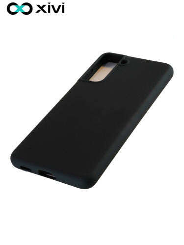 Накладка задняя Xivi для SAMSUNG  Galaxy S21, Silicon Case, силикон, матовая, №1, цвет чёрный (2)