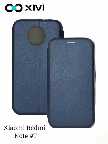 Чехол-книжка Xivi для XIAOMI REDMI NOTE 9T, Fashion Case, на магните, экокожа, цвет темно-синий 1