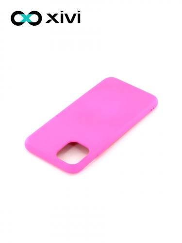 Накладка задняя Xivi для APPLE iPhone 11 Pro Max, Silicon Case, силикон, матовая, №33, цвет розовый 4