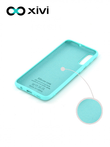 Накладка задняя Xivi для SAMSUNG Galaxy A50 A30S A50S, Silicon Case, силикон, матовая, №8, цвет голубой 2