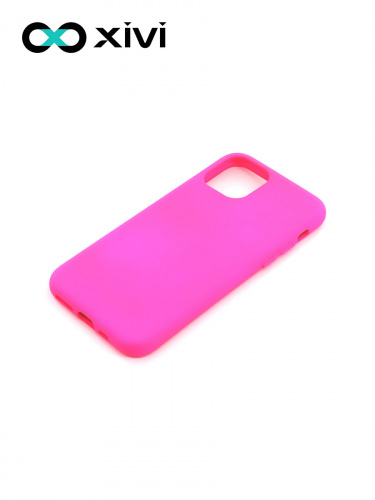 Накладка задняя Xivi для APPLE iPhone 11 Pro, Silicon Case, силикон, матовая, №64, цвет фуксия 3