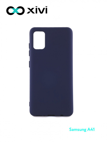 Накладка задняя Xivi для SAMSUNG Galaxy A41, Silicon Case, силикон, матовая, №2, цвет индиго, тёмный 1
