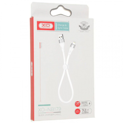 kabel-xo-lightning-nb179-2.4a-025m-white-48610946230021
