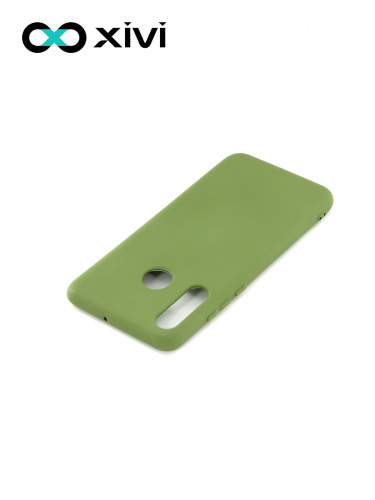 Накладка задняя Xivi для HUAWEI P30 Lite Nova 4E, Silicon Case, силикон, матовая, №57, цвет зелёный 4