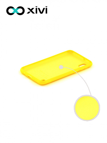 Накладка задняя Xivi для SAMSUNG Galaxy A10 A105, Silicon Case, силикон, матовая, №41, цвет жёлтый 2