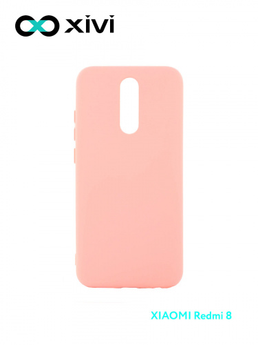 Накладка задняя Xivi для XIAOMI Redmi 8, Silicon Case, силикон, матовая, №30, цвет розовый 1