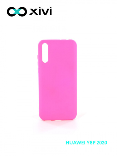 Накладка задняя Xivi для HUAWEI Y8P 2020 P SMART S, Silicon Case, силикон, матовая, №33, цвет розовый 1