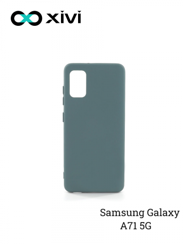 Накладка задняя Xivi для SAMSUNG Galaxy A71 5G, Silicon Case, силикон, матовая, №56, цвет зелёный 1
