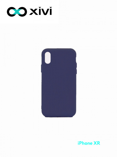 Накладка задняя Xivi для APPLE iPhone XR, Silicon Case, силикон, матовая, №2, цвет индиго, тёмный 1